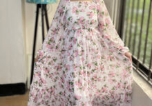 Women's Ruffle Bottom Casual Midi Dress